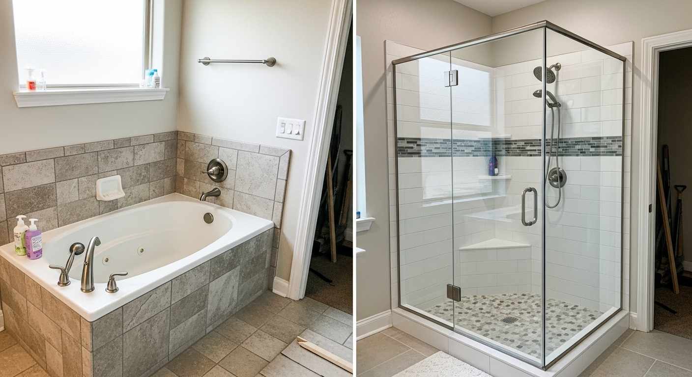 Tub to Shower Conversion Conroe TX 2 Tub to Shower Conversion Service_ in Conroe Texas